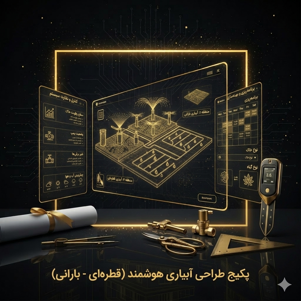 طراحی آبیاری هوشمند ( قطره ای – بارانی ) طراحی آبیاری هوشمند ( قطره ای - بارانی ) - Image 1